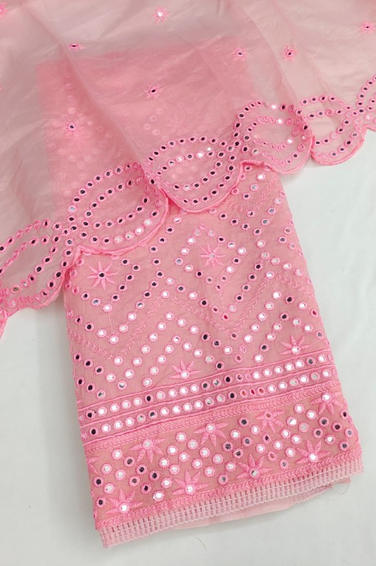 Fancy Chanderi Silk with Multi Mirror Work Salwar Suit